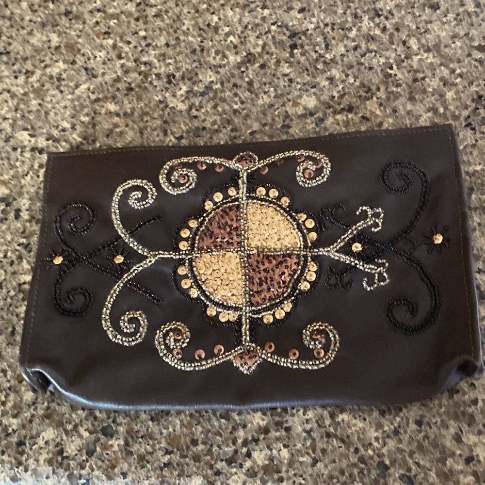 Pascale Theard sequins creation clutch